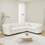 Canapé modulaire incurvé courbé beige-978830031