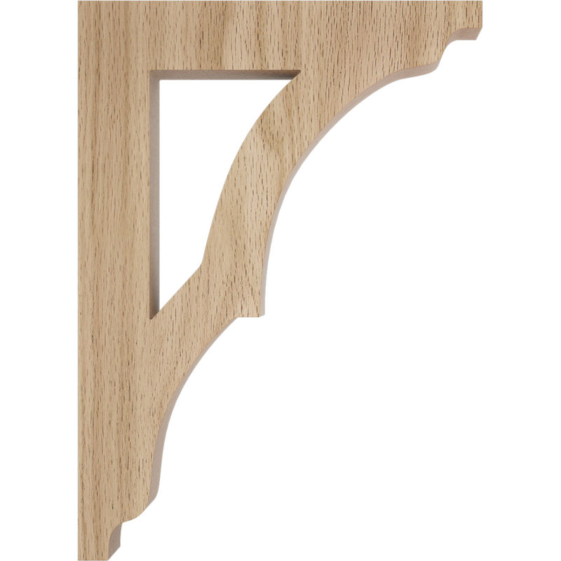 Avila Wood Bracket (Set of 2), Red Oak, 9'' H x 1.75'' W x 6.5'' D