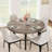 47" Round Dining Table for 4, Kitchen Dining Room Table with Sturdy Metal Frame-2112217892