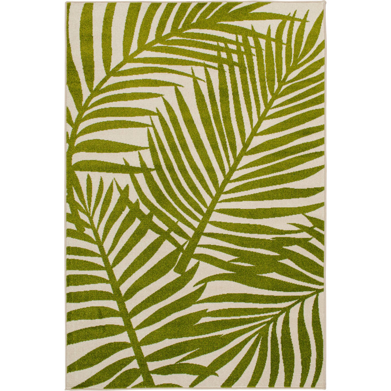 Tapis intérieur / extérieur vert Quechee, Rectangle 6 pi 7 po x 9 pi 6 po
