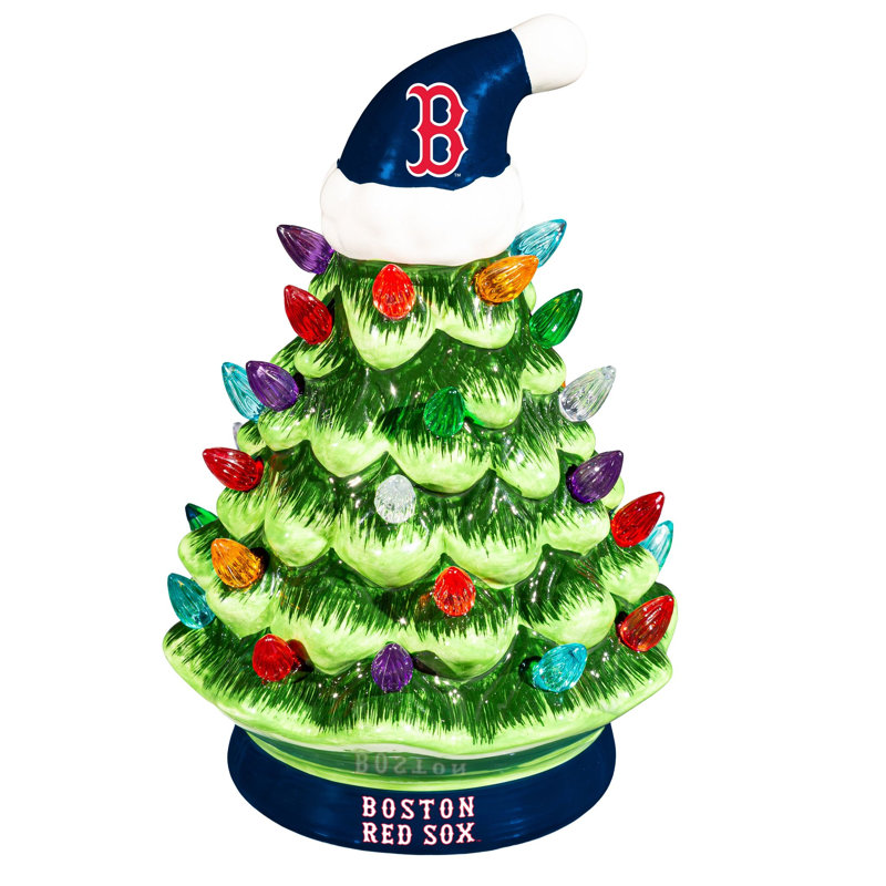 Sapin de Noël en céramique à DEL Boston Red Sox de 20 cm