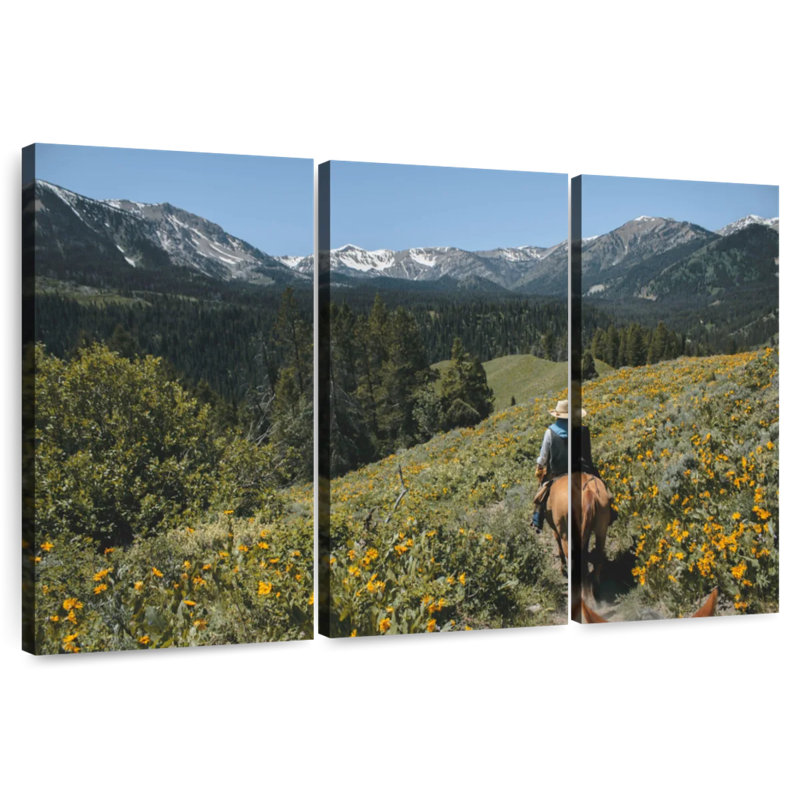 Mehar Grand Teton Horseback Ride, 24" H x 38" W