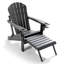 Chaise Adirondack pliante en plastique avec repose-pieds-67047017