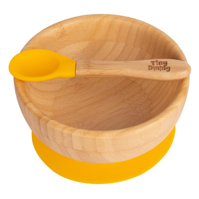 Tiny Dining - Children's Bamboo Suction Bowl& Spoon