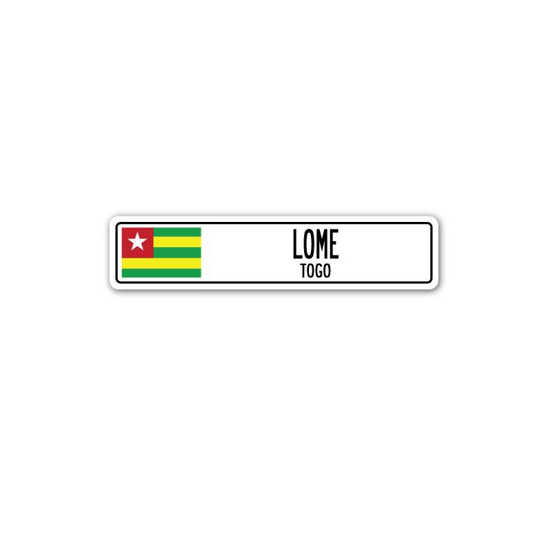 Plaque de rue Lome, H 4 po x l 18 po x P 1 po