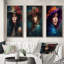 «Woman In Vintage Hat», 3 pièces sur toile-1080105896-1080105898