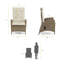 Ensemble de 2 chaises longues inclinables d'extérieur
