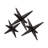 Chrishay 3 Piece Black Cast Iron Star Tabletop Sculptures