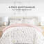 Ensemble de literie réversible 8 pièces - Housse de couette à motif, insert d'édredon et ensemble de draps unis-99311790-99311785