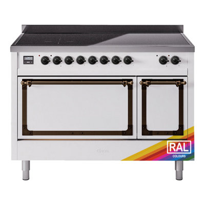 ILVE Nostalgie II Noblesse 48 inch Induction Range (Solid Door, RAL)