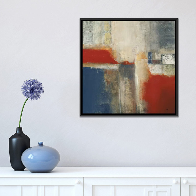 « intemporelle expression », impression sur toile, H 18 po x l 18 po x P 1,5 po, Toile avec cadre flottant noir, Pas de tapis