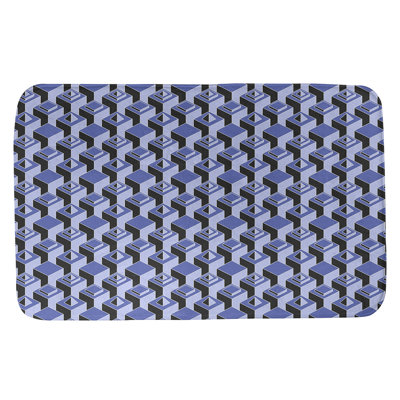 Tapis de bain géométrique antidérapant à motif de gratte-ciels