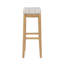Tabouret de comptoir et de bar en bois massif sans dossier avec siège rembourré Bartonville-866721042-875261410