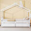 Lit simple en bois avec tiroirs-129408948