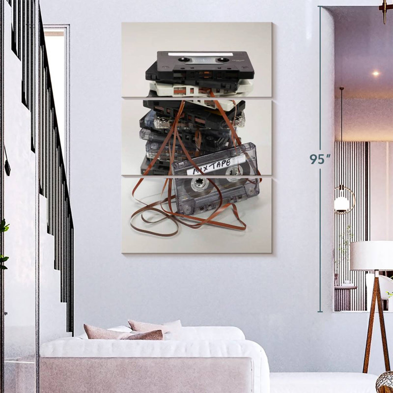 Abarca Stacked Mixtapes, 57" H x 36" W