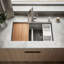 Task Smart Divide33-In X 22-In Top-Mount/Undermount Double-Equal Workstation Kitchen Sink With Accessories-1156052033