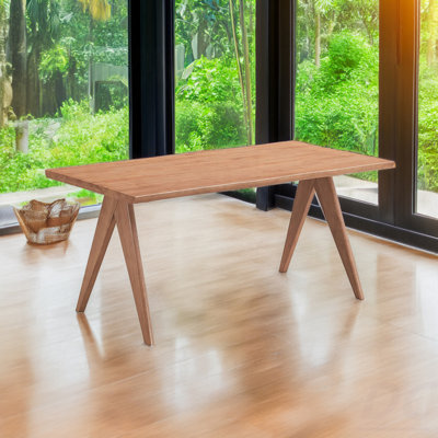Casual Stylish Natural Finish Rectangular Wooden Dining Table 1Pc Mid-Century Modern Kitchen Dining Furniture, Table