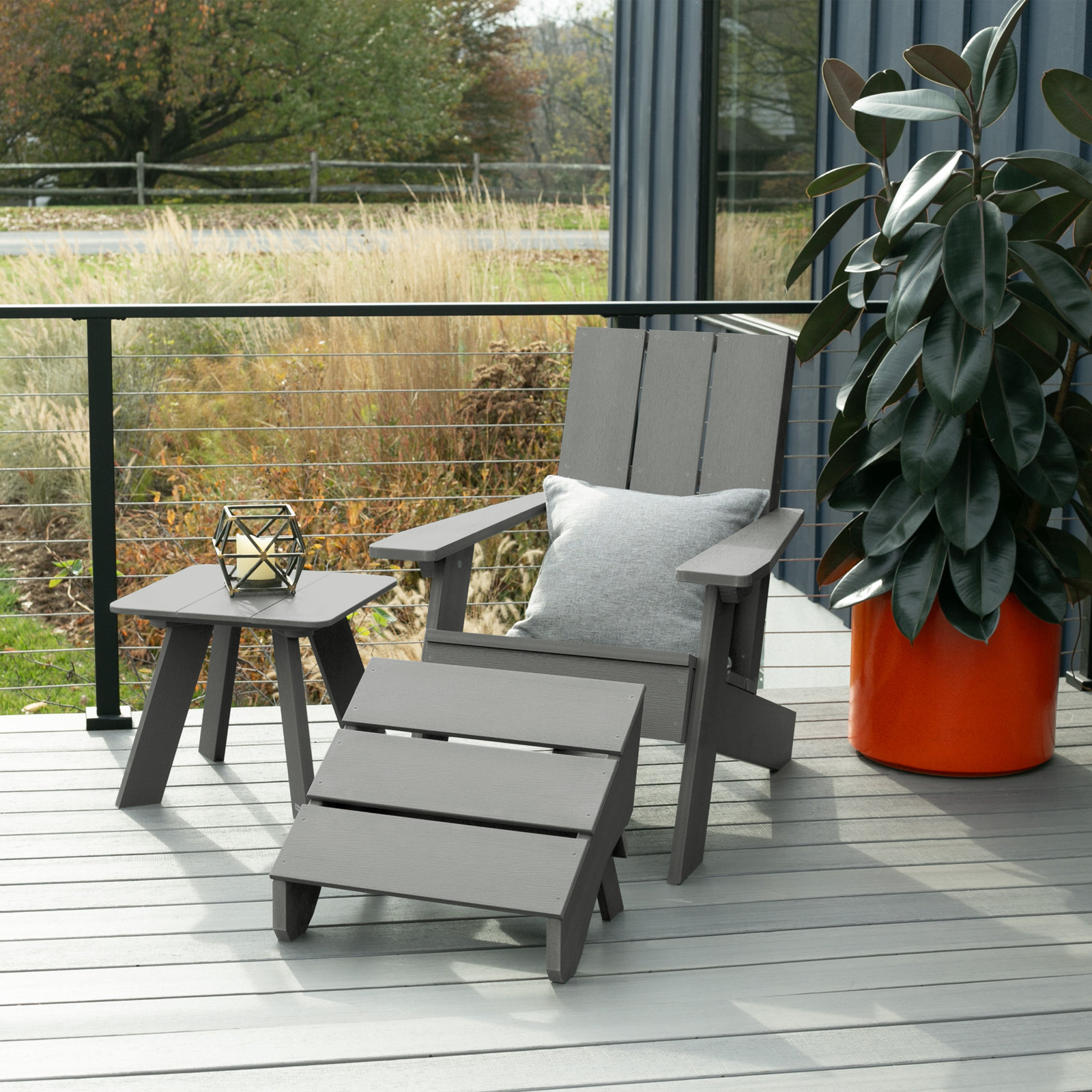 Byrnes Adirondack Chair, Gray
