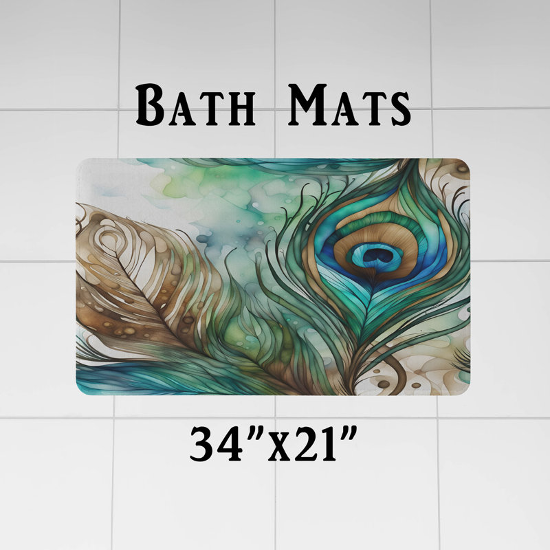 Shower Curtain with Bath Mat SH01189, 93" H x 70" W