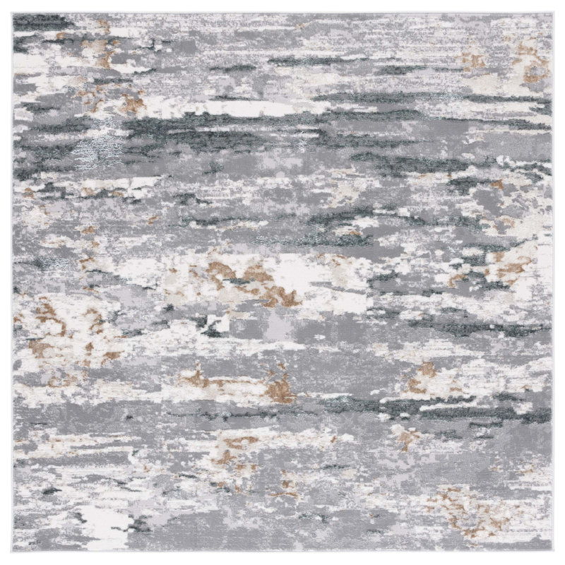 Virnelli 100 Performance Abstract Rug, Square 6'7"