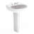TOTO® Supreme® Oval Wall-Mount Bathroom Sink with CEFIONTECT and Shroud for 8 Inch Center Faucets, Cotton White-4725239-3849985