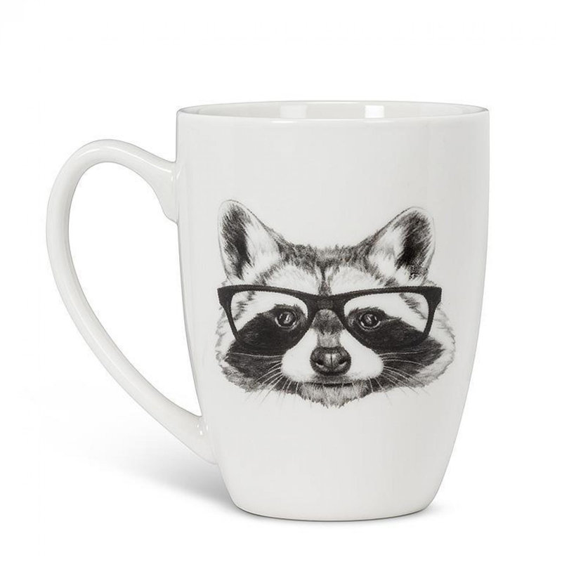 Tasse à stylo et encre raton laveur
