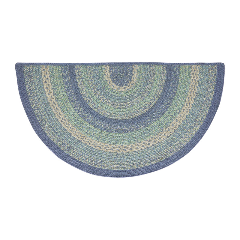 Mindert Geometric Indoor Rug, Half Circle 1'7.5" x 3'
