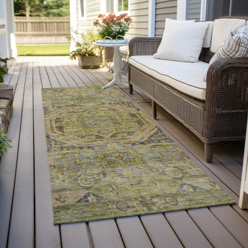 Tapis intérieur / extérieur Xhevrie lavable à la machine, Tapis de couloir 2 pi 3 po x 7 pi 6 po