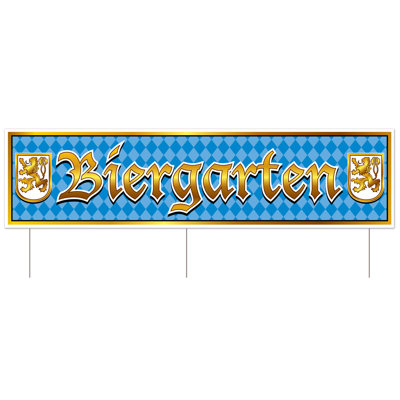 Enseigne de cour en plastique Biergarten