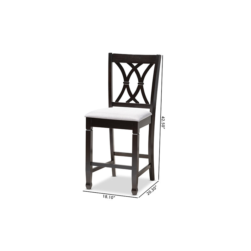 Tabouret de comptoir 25 po Jarvon, Lin gris