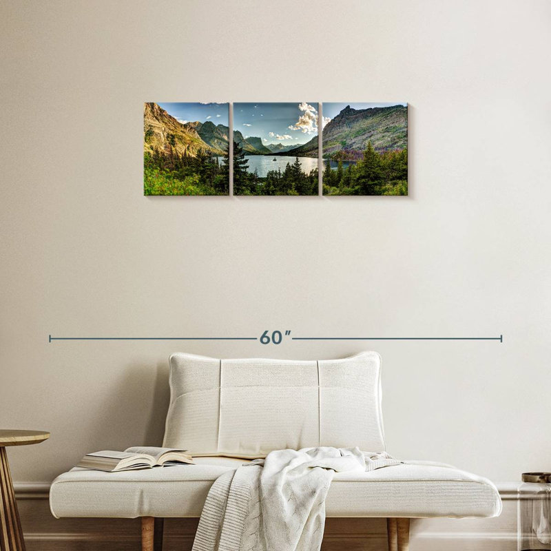Impression d'art sur toile Montana, Montana, H 12 po x l 38 po x P 1,25 po