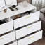 Commode double 6 tiroirs 47,2 po