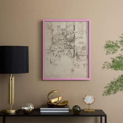 Vintage Sketch LXXXV Framed Print - Solid Wood