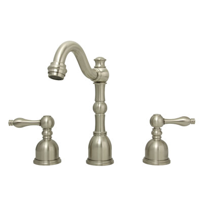 3-Hole 2-Handle Solid Brass Widespread Bathroom Sink Faucet