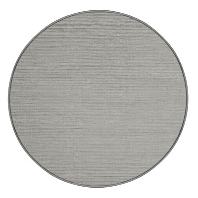 Machine Washable Solid Gray Area Rug
