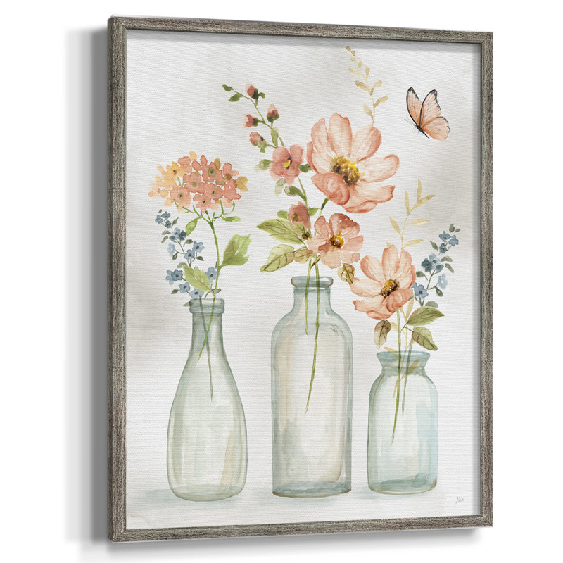 Summer Trio II, reproduction encadrée - bois massif 48712, H 21 po x l 17 po