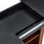 Table de salle à manger extensible avec rangement, 150 à 180 cm, table rectangulaire noire coulissante, structure en noyer, capacité de 4 à 8 personnes, structure télescopique, extension fluide, largeur de 80 cm, hauteur de 76 cm, bicolore