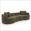Canapé modulaire courbé 4 places Modern Cloud, canapé de salon à compression minimaliste, sans assemblage, chenille-1048989899
