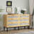 Bay Isle Home™ 6 Drawer Dresser, Modern Wood Dresser With Metal Brackets, Closet Dresser For Bedroom, Living Room, Entry Way, Natural