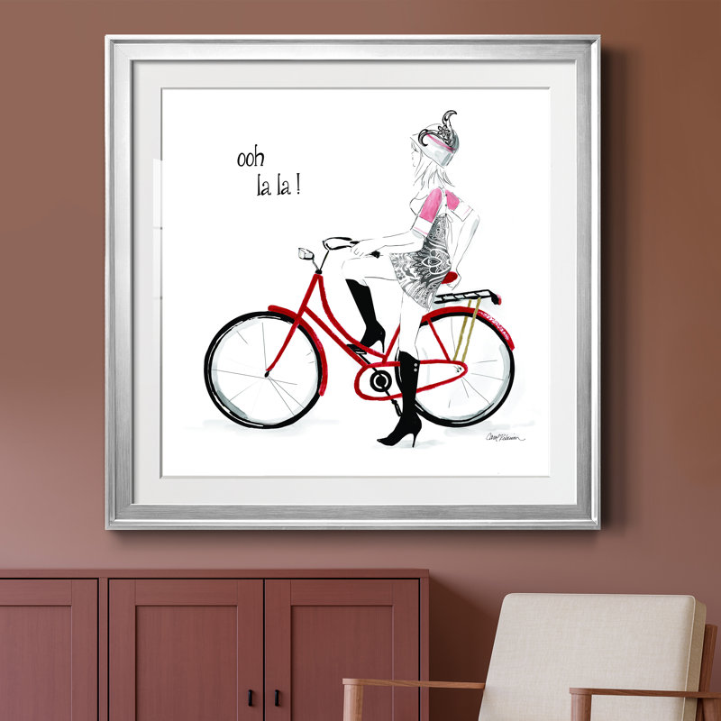 Ooh La La - cadre photo, H 26,5 po x l 26,5 po x P 1,5 po, Papier avec cadre argenté