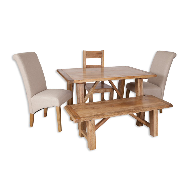 Union Rustic Amesbury Mango Solid Wood Trestle Dining Table | Wayfair.co.uk