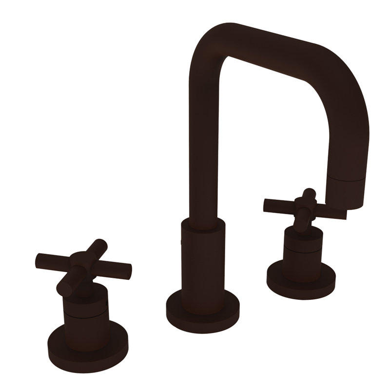 East Square Widespread Bathroom Faucet with Drain Assembly, Oil Rubbed Bronze