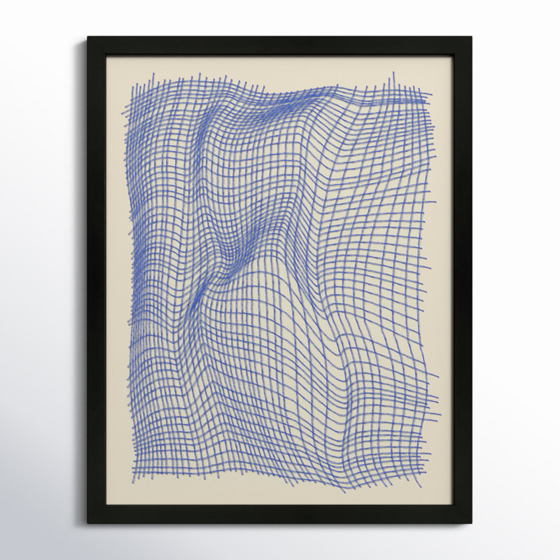 Netting 1 by Jacques Pilon, Black Single Structure Framed Paper, 38" H x 30" W x 1.25" D