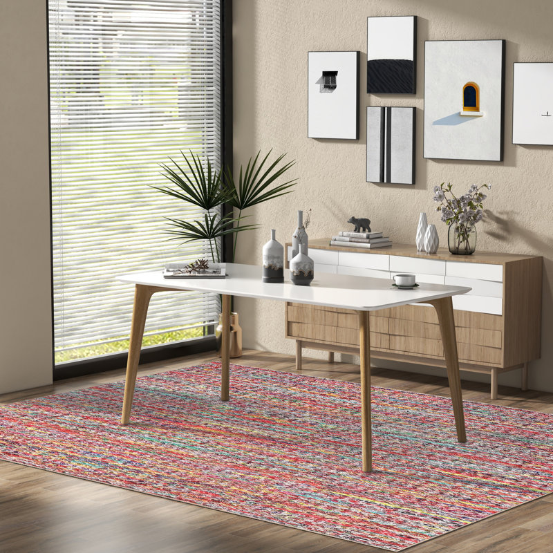 Area Rug Modern Braided Rug Washable Area Rug Non-Slip BackingNon-Shedding Carpet for Living RoomBedroom, Rectangle 9' x 12'