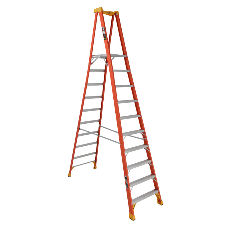 10 ft. Fiberglass Pinnacle Platform Ladder with 300 lbs. Load Capacity Type IA Duty Rating