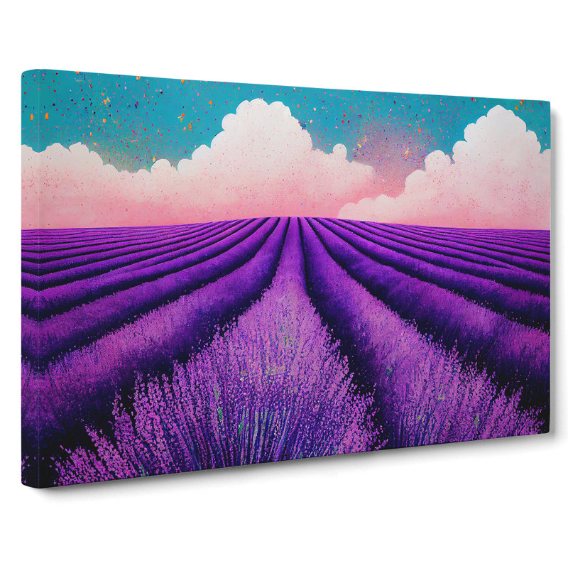 Head Turning Flower Field - Wrapped Canvas Painting, 35cm H x 50cm W x 3cm D