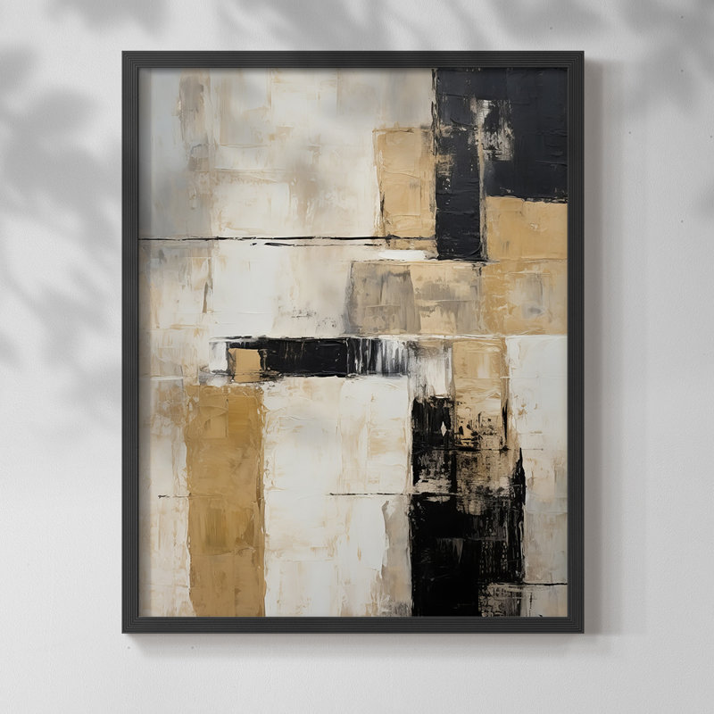 ABSTRACT Series CECXC III - Impression encadrée de qualité supérieure - Prêt à être accroché - Aucun clou requis