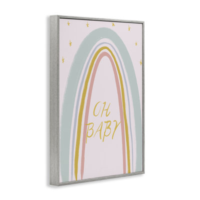 Oh Baby Rainbow Framed Giclee, design by Lucille Price