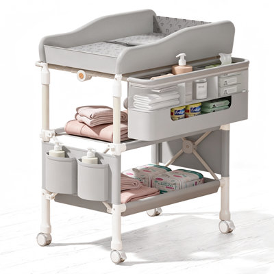 Baby Changing Table, Mobile Folding Diaper Changing Station