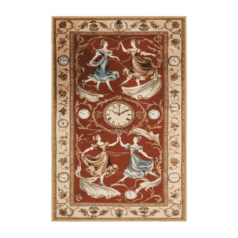 Tapis brun français lavable à la machine, Rectangle 2 pi x 3 pi